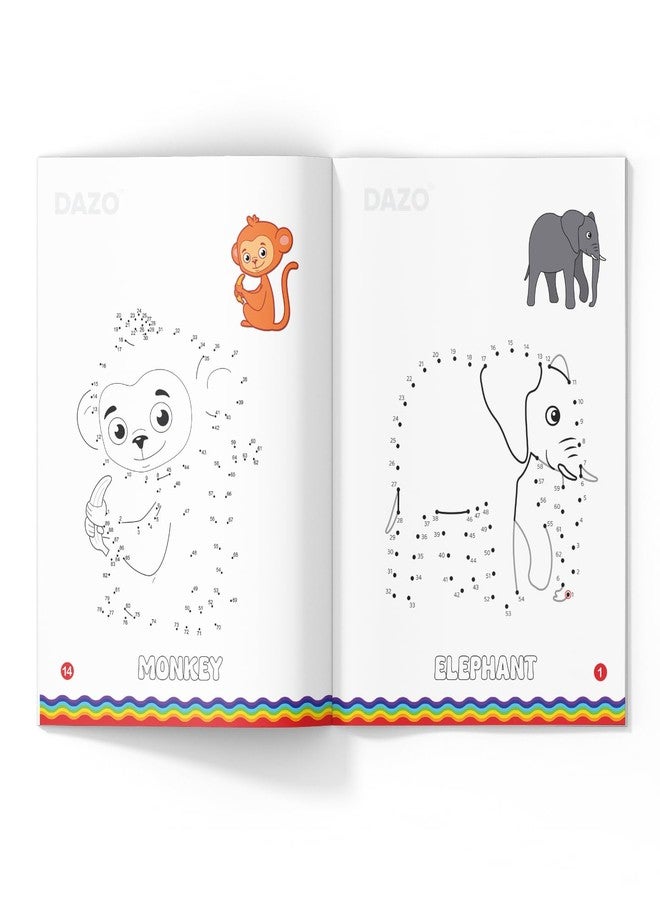 Dazo Coloring Book | Dot to Dot & Color: Fun & Educational Activity Book for Kids | 8.5 x 11 Inches | Boosts Focus, Creativity, and Number Recognition - Image 2