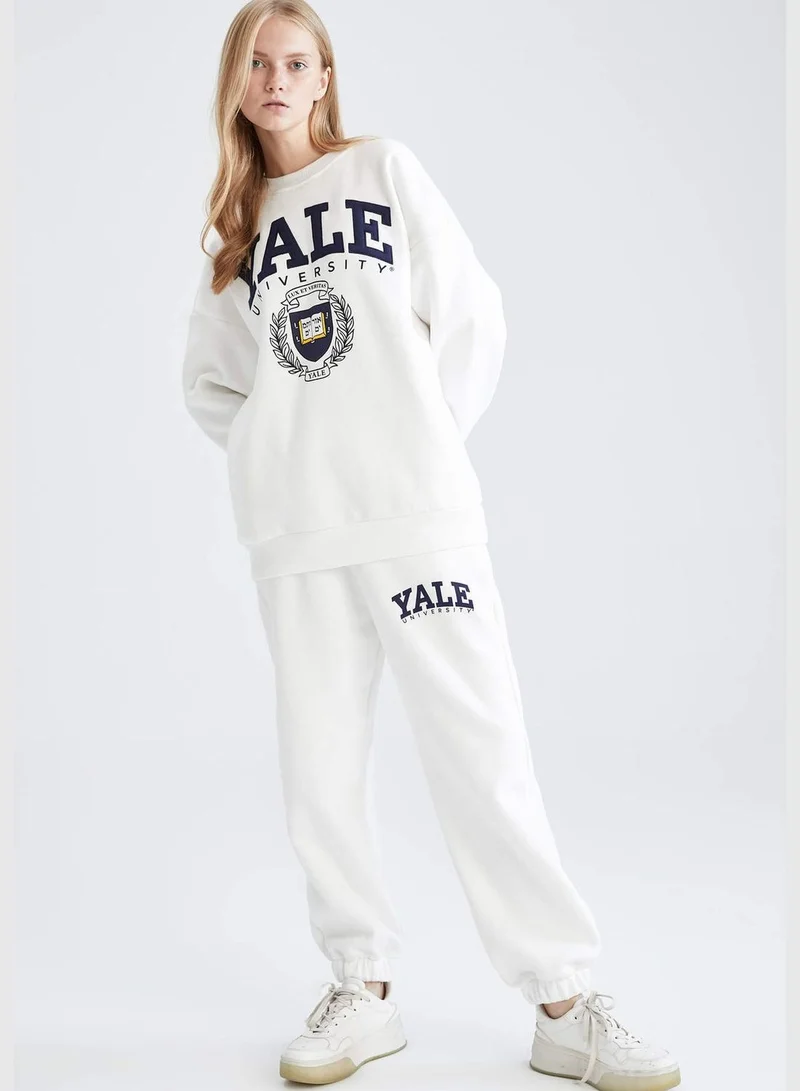 ديفاكتو Yale University Licenced Oversize Long Sleeve Sweatshirt