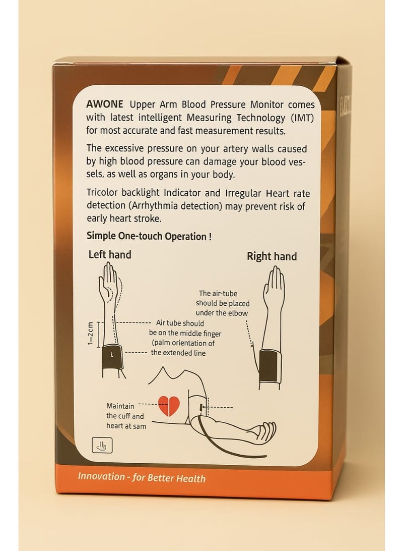 AWONE A2 Automatic Upper Arm Blood Pressure Monitor - Image 4