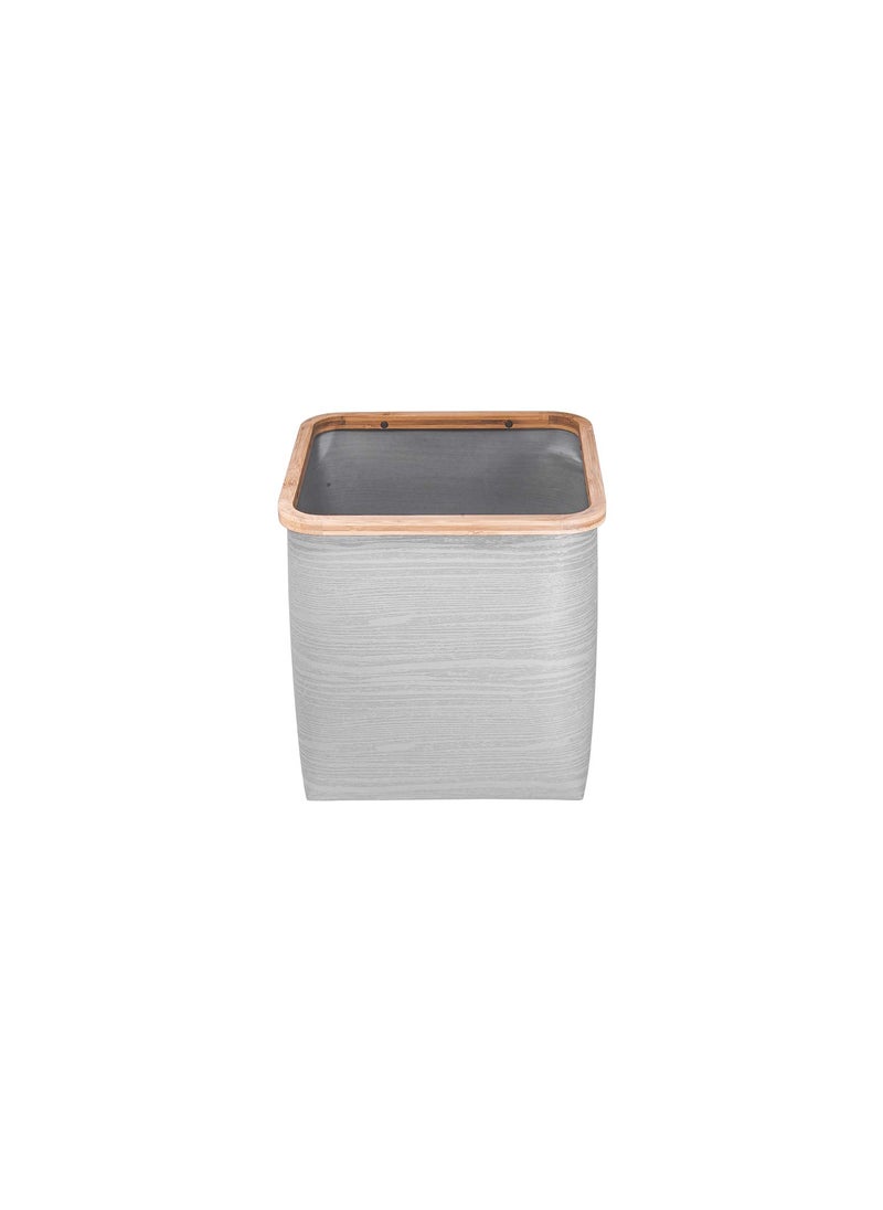 WAABI-SAABI Waabi Saabi Multipurpose Storage Basket with Bamboo Frame Versatile Organizer for Clothes Wardrobe Closet Toys and Books WS10033Grey  - Image 3