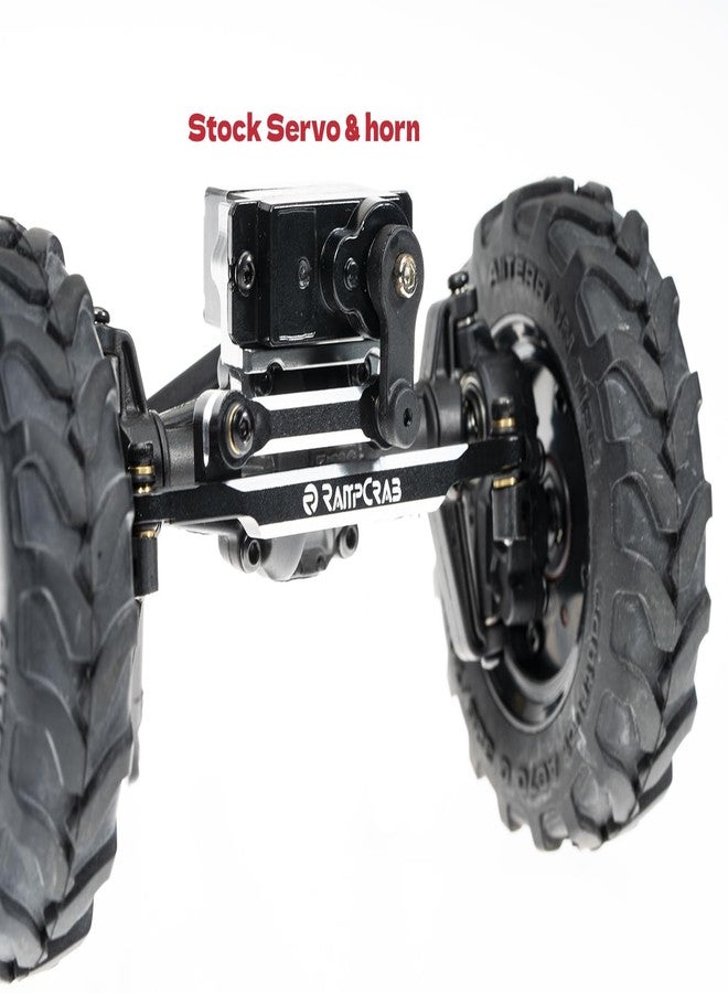 RampCrab Brass Steering Links for FCX24, Steering Rod Tie Linkages Set for FMS FCX24, Fit for 1/24 RC Crawler Car FCX24 Power Wagon Butcher, Max Smasher Big Foot Monster Truck, K5 Blazer, Black - Image 5