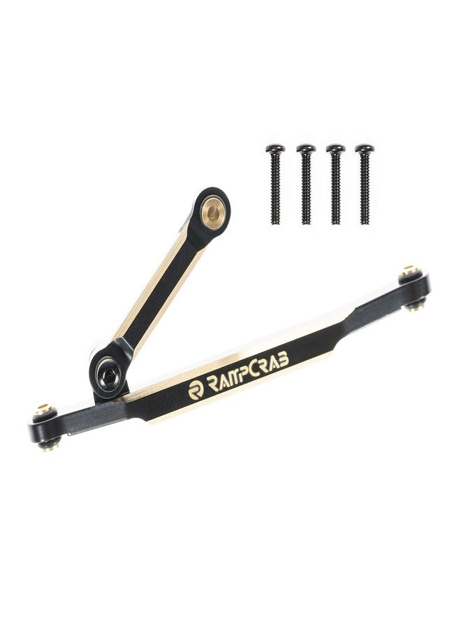 RampCrab Brass Steering Links for FCX24, Steering Rod Tie Linkages Set for FMS FCX24, Fit for 1/24 RC Crawler Car FCX24 Power Wagon Butcher, Max Smasher Big Foot Monster Truck, K5 Blazer, Black - Image 1