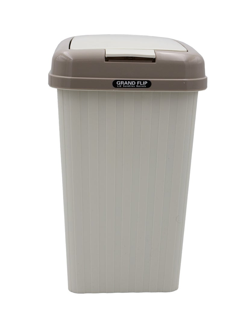 Ideal Pack Plastic Dustbin with Lid – 36 x 27 cm | Compact Covered Trash Bin for Home, Bathroom, Office, or Kitchen | Sturdy, Easy-to-Clean Design - Image 1