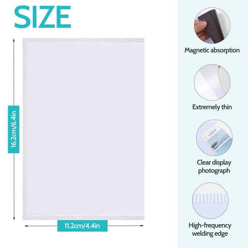 vivinin Magnetic Picture Frame, 12 Pack Magnetic Frame Reusable, Magnetic Photo Frames for Refrigerator 4x6â€ With White Border, Refrigerator Magnets For Pictures Suitable Home, School, Office - Image 2