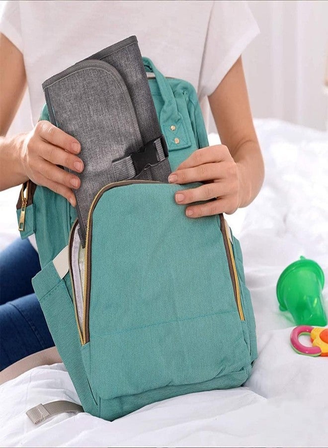 AISBUGUR Portable Baby Changing Pad Foldable Diaper Changing Mat with Storage Pockets Waterproof Travel Changing Station with Wipes Holder Organizer for Car and Home Use Grey - Image 2