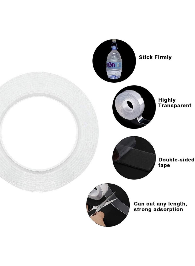 Generic Reusable Nano Tape, Multipurpose Clear Double Sided Traceless Removable Tape for Wall, Kitchen, Carpet, Tile, Tabletop, Photo Fixing 3 Meters  - Image 2