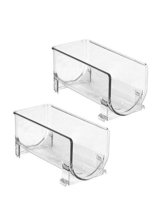 Cabilock Refrigerator Wine Champagne Holder Drawer: 2Pcs Plastic Stackable Beer Stand Transparent Fridge Drawer Organizer For Kitchen Fridge Countertops Pantry Storage - Image 1