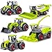 Bloolilies 5 Pack Diecast Farm Tractor Toy Toddlers Farm Toys Tractor Vehicles with Combine Harvester Forage Harvest Mini Farming Truck Toys for Kids Boys Ages 3 4 5 6 7 Birthday Gifts Easter Basket Stuffers - Image 2