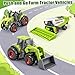 Bloolilies 5 Pack Diecast Farm Tractor Toy Toddlers Farm Toys Tractor Vehicles with Combine Harvester Forage Harvest Mini Farming Truck Toys for Kids Boys Ages 3 4 5 6 7 Birthday Gifts Easter Basket Stuffers - Image 4