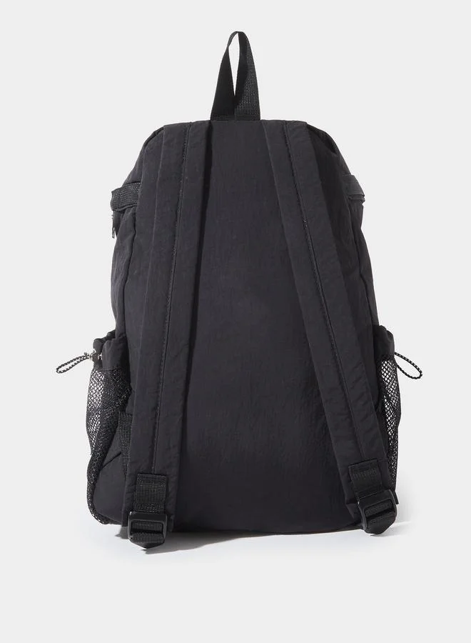 ستايلي Solid Backpack With Side Mesh Pocket