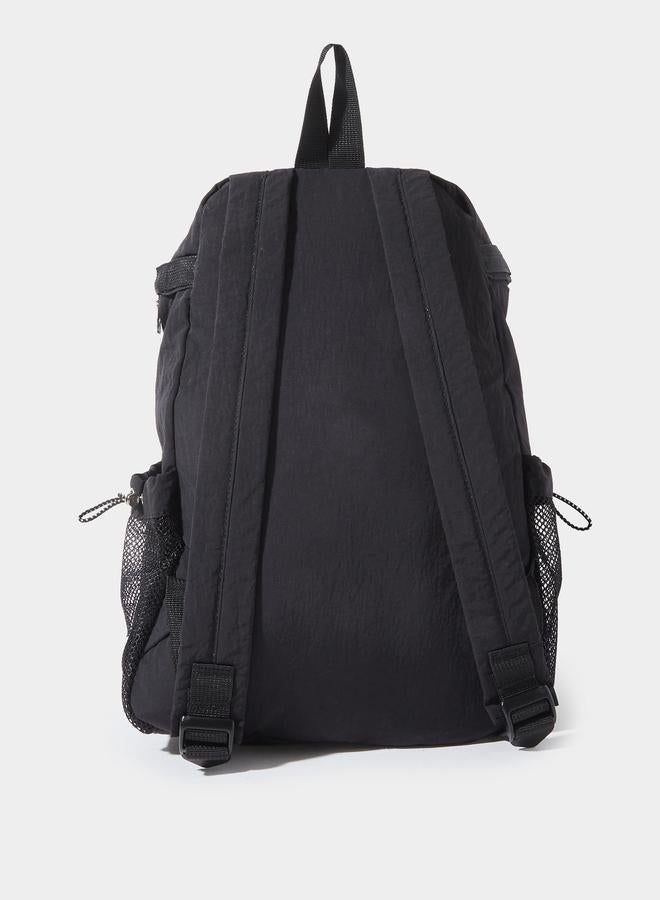 Styli Solid Backpack With Side Mesh Pocket - Image 2