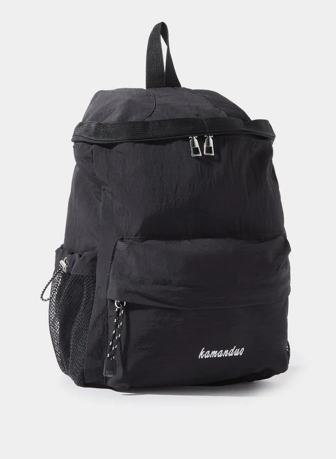 ستايلي Solid Backpack With Side Mesh Pocket