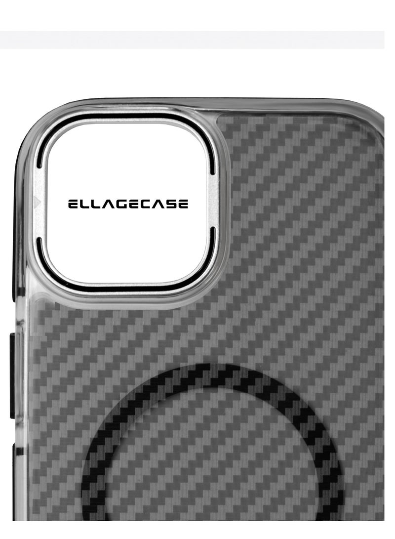 ELLAGECASE حافظة مع حامل لجهاز آيفون 15، حماية كاميرا صلبة، مضادة للصدمات، متوافقة مع ماغسيف والشحن اللاسلكي - Image 2