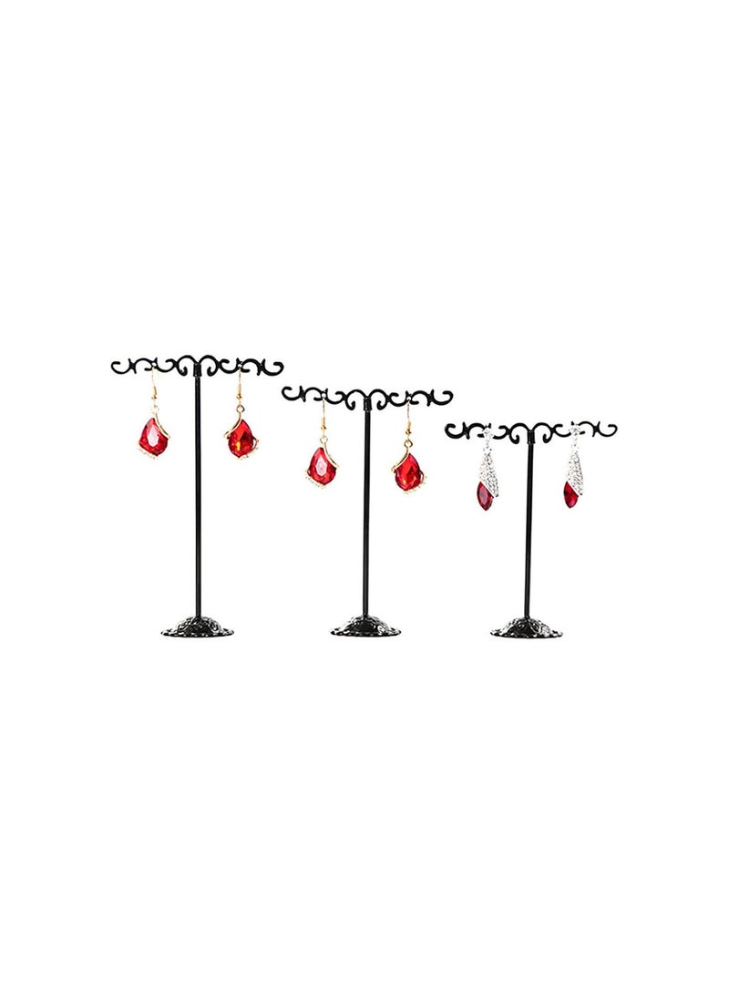 GGOOT 3PCS Earrings Display Jewellery Stand Earring Holder Ring Necklace Organizer Bangle Display Tower Rack Stand Charms Bracelet Storage Holder Organizer Creative and Useful - Image 4