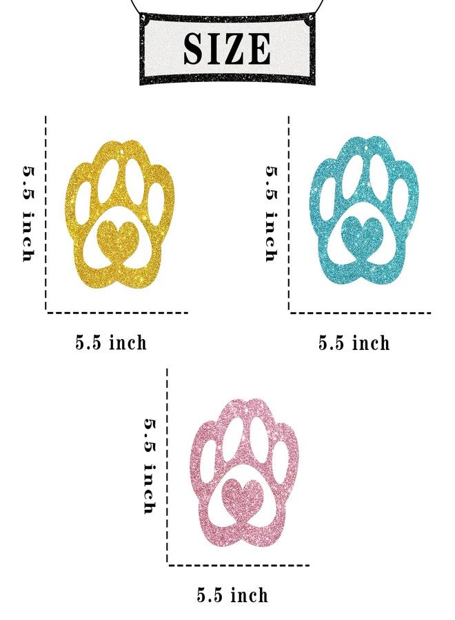 Maicaiffe Dog Paw Hanging Swirl Decorations - Glitter 15 Pcs It's My Barkday Party Supplies - Dog Birthday Streamers - Welcome Dog - Puppy Birthday Party Foil Swirls Ceiling Decorations - Image 3