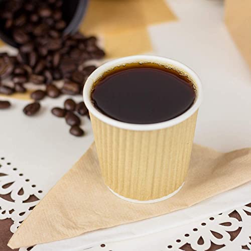 Amit Marketing Paper Disposable Ripple Cup | Eco-Friendly Double Wall Safe for Hot and Cold Beverages | for Tea/Coffee, Juice Party Event Travel Wedding Office | Pack of 50-100ml - Image 2