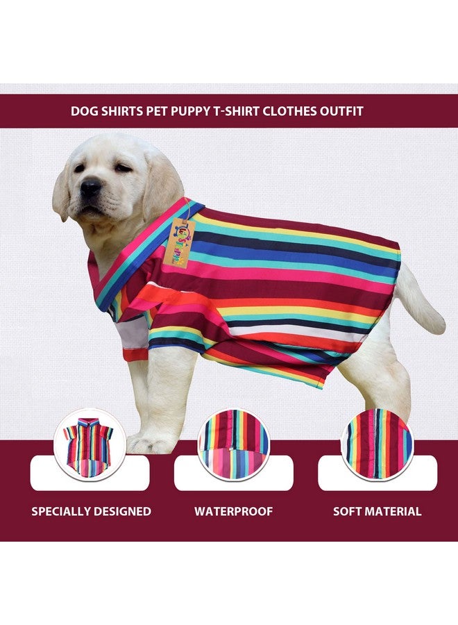 Western Era Super Soft Trendy Printed Shirt, Ultra Comfort Dog Apparel, Cotton Printed Breathable Basic Vest Dog Shirt, Lightweight Thin Shirt For Your Furies (Xlarge - 24 Inch)(Colorful Stripe Print) - Image 4