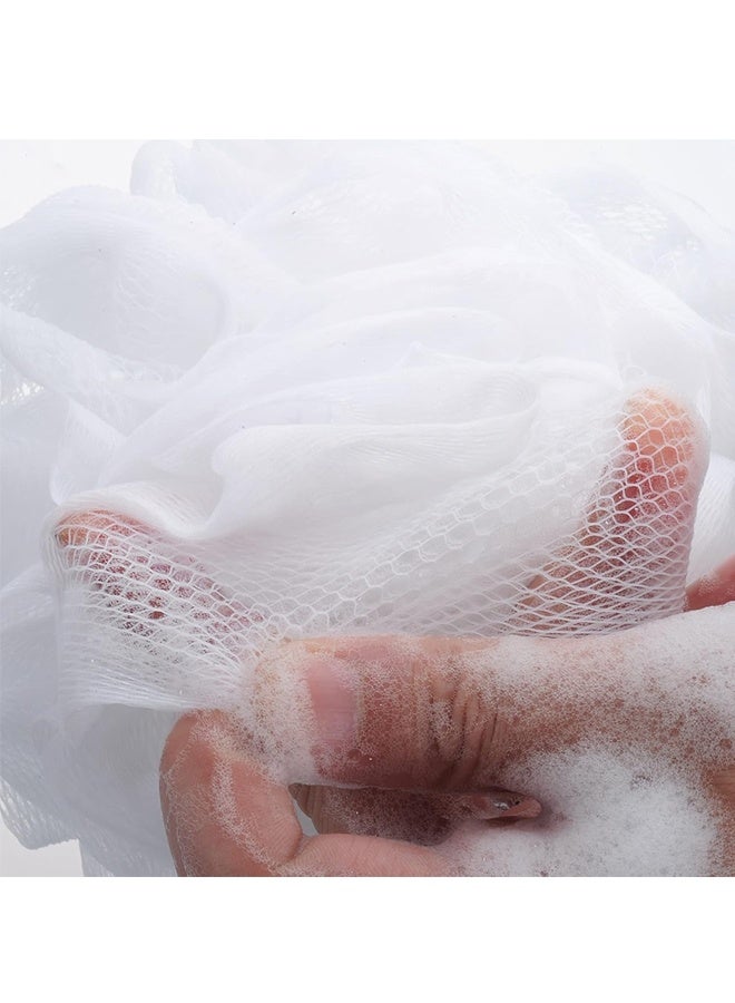 شبكة بوف حمام اسفنجة تقشير دش كرة بوم تنظيف الملحقات ، إعادة تدوير دش اسفنجة 50 غرام (أبيض) - Image 4