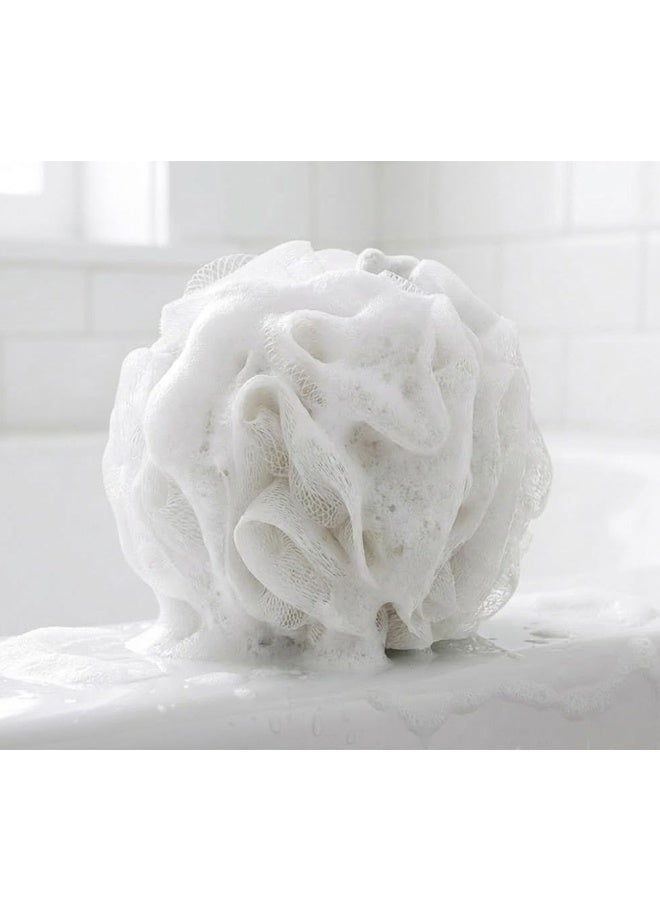 شبكة بوف حمام اسفنجة تقشير دش كرة بوم تنظيف الملحقات ، إعادة تدوير دش اسفنجة 50 غرام (أبيض) - Image 5