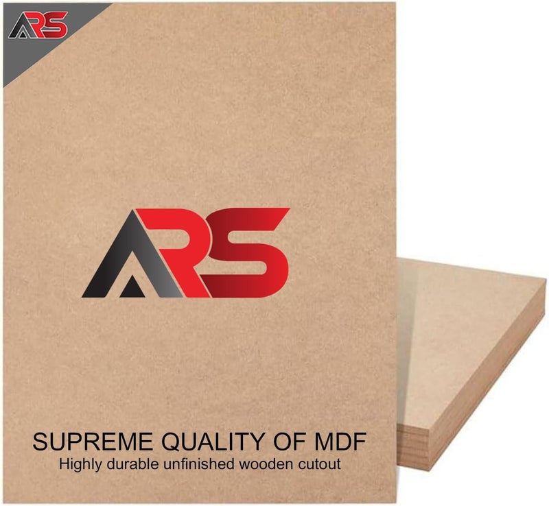 ARS MDF Board – 55 x 65 cm, 6mm Thick, Smooth Engineered Wood Panels for DIY Crafts, Painting, Laser Cutting, and Woodworking Pack of 5 - Image 1