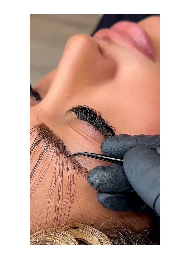 IOLITE إكستينشن الحواجب من إيولايت - ألياف المنك الطبيعية | شعر مستقيم طويل لإكستينشن الحواجب | ألياف الحواجب - أسود - Image 3