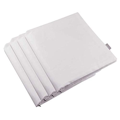 Thmyo Thmyo 4Pack 100 Cotton Comfortable Solid Decorative Throw Pillow Case Square Cushion Cover Pillowcase Sublimation Blank Pillow Covers DIY Throw Pillowcase18x18 inch 45x45cmLight Silver Grey  - Image 1