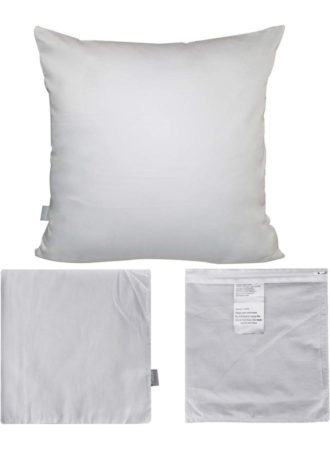 Thmyo Thmyo 4Pack 100 Cotton Comfortable Solid Decorative Throw Pillow Case Square Cushion Cover Pillowcase Sublimation Blank Pillow Covers DIY Throw Pillowcase18x18 inch 45x45cmLight Silver Grey  - Image 2