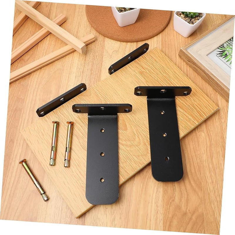 Heavy Duty Metal Floating Shelf Brackets 4 Pack For Kitchen Corner Installation - Image 3