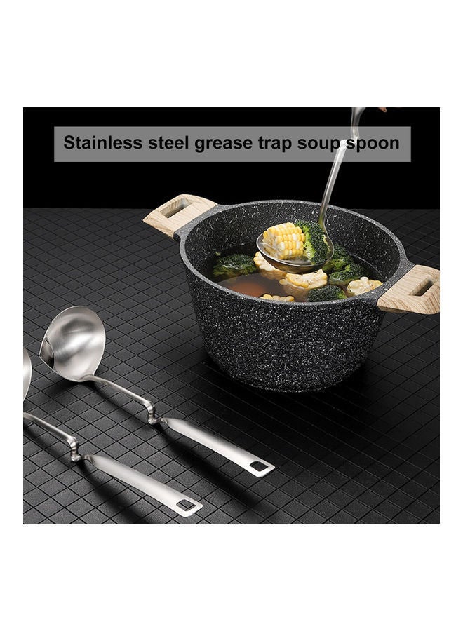 نيبمينينت طقم ملعقة شوربة مع مصفاة مكون من قطعتين فضي 29x8x5سم - Image 2