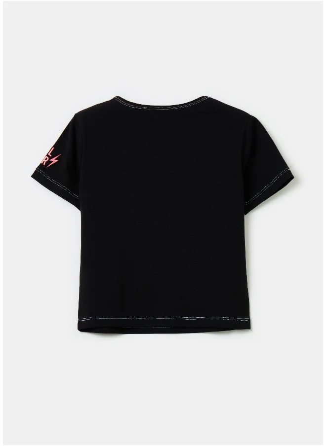 او في اس T-shirt with cut-out detail
