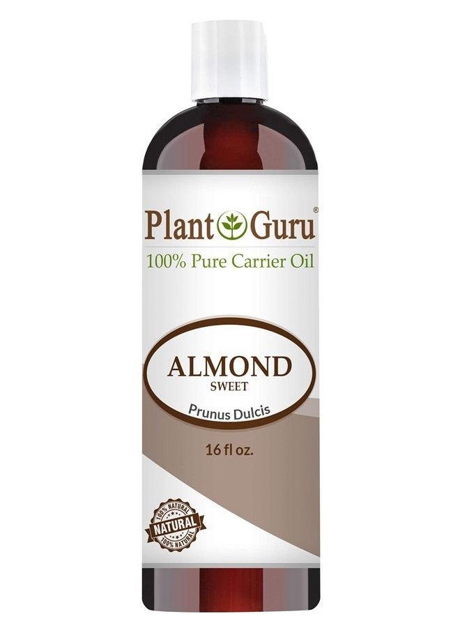 Plant Guru Carrier Oil Variety Set 16 oz Cold Pressed 100% Pure Natural Almond, Avocado, Coconut Fractionated, Grapeseed. For Aromatherapy Essential Oils, Skin & Hair Growth Moisturizer. Perfect for Body Massage  - Image 2