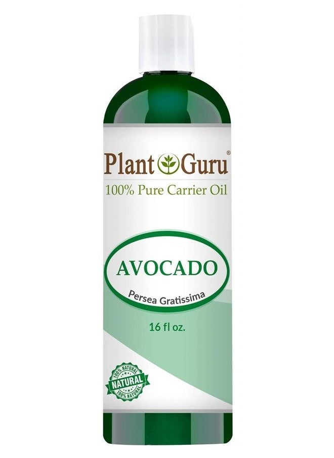 Plant Guru Carrier Oil Variety Set 16 oz Cold Pressed 100% Pure Natural Almond, Avocado, Coconut Fractionated, Grapeseed. For Aromatherapy Essential Oils, Skin & Hair Growth Moisturizer. Perfect for Body Massage  - Image 4