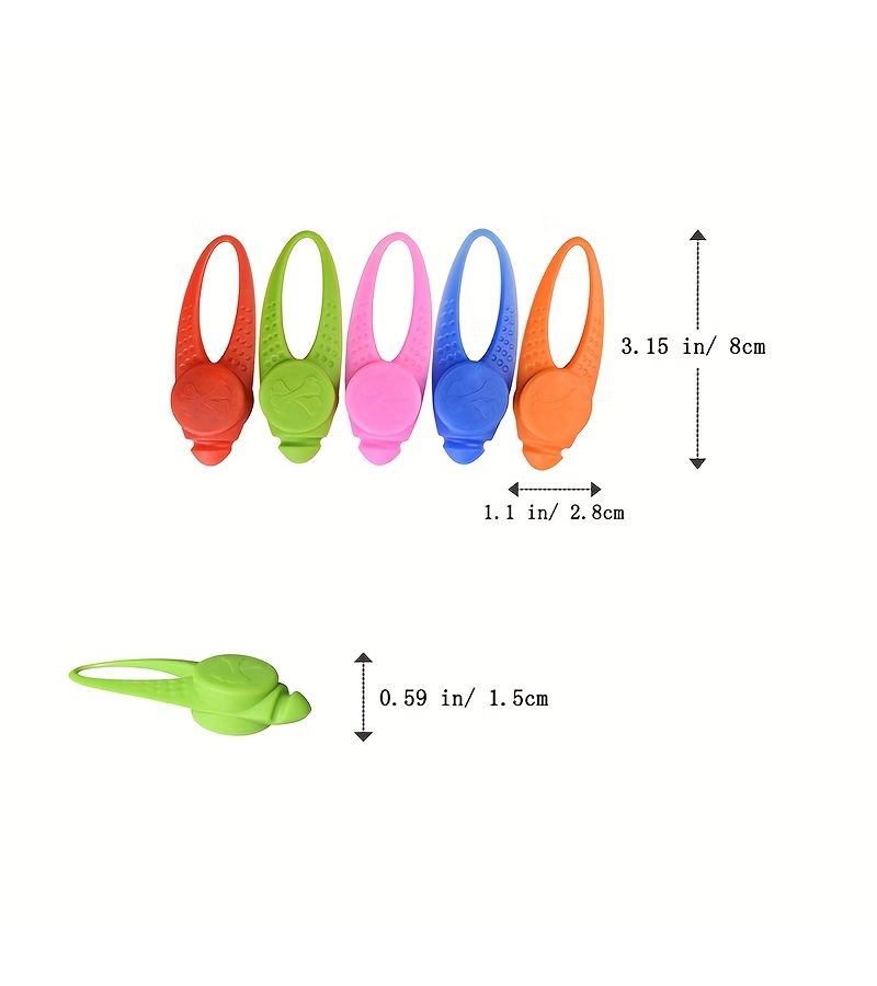 Pink Silicone Dog LED Pendant Night Walk Flashing Location Light Three Button Control Pet Safety Accessory - Image 2