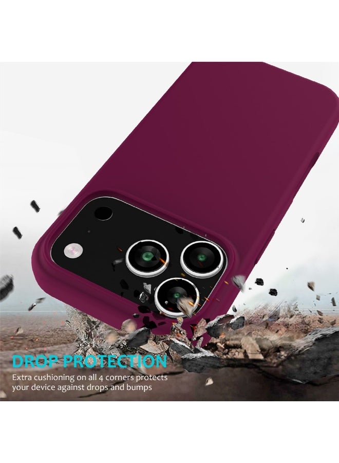 Liquid Silicone Protective Case Compatible with iPhone 17 Pro Max 6.9-Inch, Slim Matte Back Cover, Silky Soft Touch, Shockproof Design, Anti-Fingerprint with Microfiber Lining - Image 3