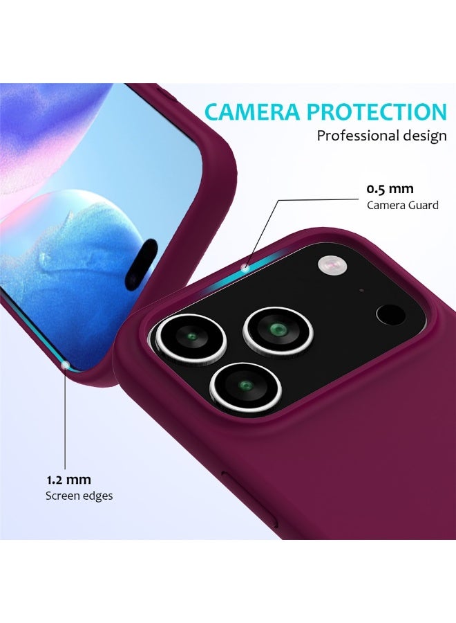 Liquid Silicone Protective Case Compatible with iPhone 17 Pro Max 6.9-Inch, Slim Matte Back Cover, Silky Soft Touch, Shockproof Design, Anti-Fingerprint with Microfiber Lining - Image 2