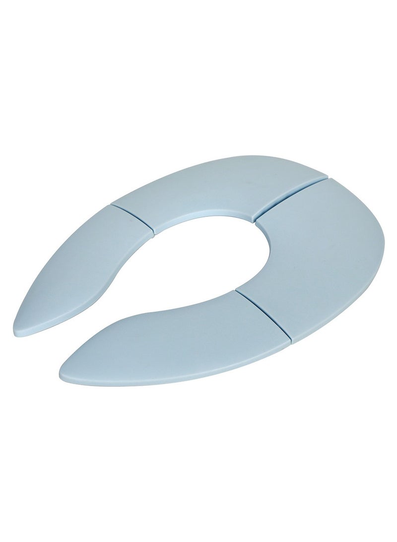 يونيكبيبي مخفض المرحاض القابل للطي، مقعد نونية للسفر للأطفال، مقعد تدريب نونية غير قابل للانزلاق مع حقيبة تخزين، وسادة مبولة محمولة للأطفال والكبار، باللون الأزرق - Image 2