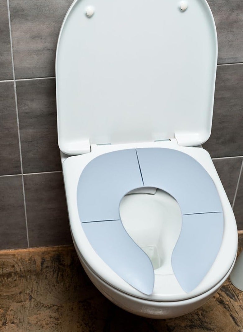 يونيكبيبي مخفض المرحاض القابل للطي، مقعد نونية للسفر للأطفال، مقعد تدريب نونية غير قابل للانزلاق مع حقيبة تخزين، وسادة مبولة محمولة للأطفال والكبار، باللون الأزرق - Image 3