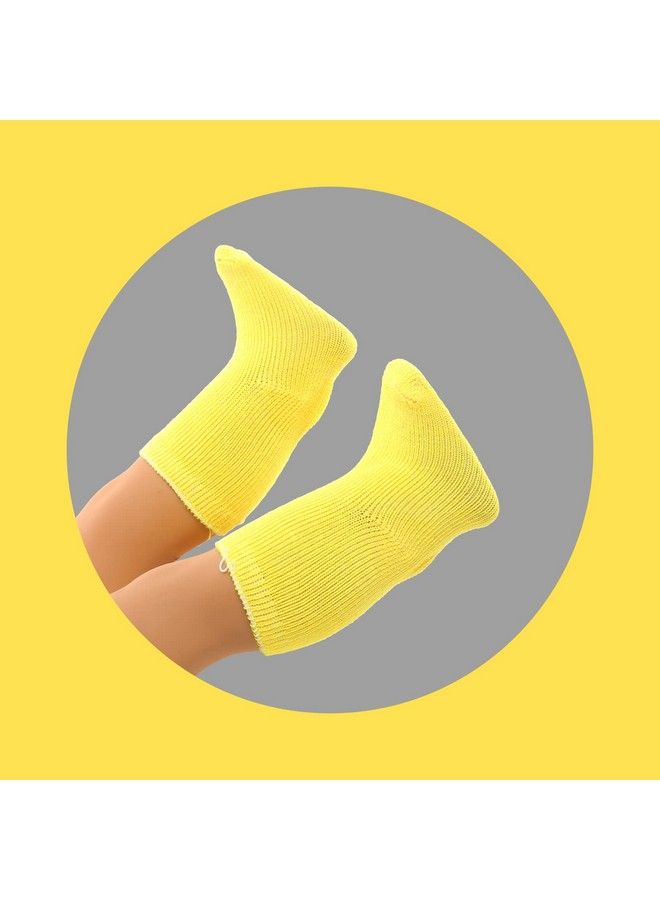 Miunana 5 Pairs Doll Socks For 18 Inch Girl Dollinclude 2 Pairs Striped Socks And 2 Twotone Socks And 1 Pairs Solid Color Socks Have 9 Colors Send By Random For Baby Doll - Image 4