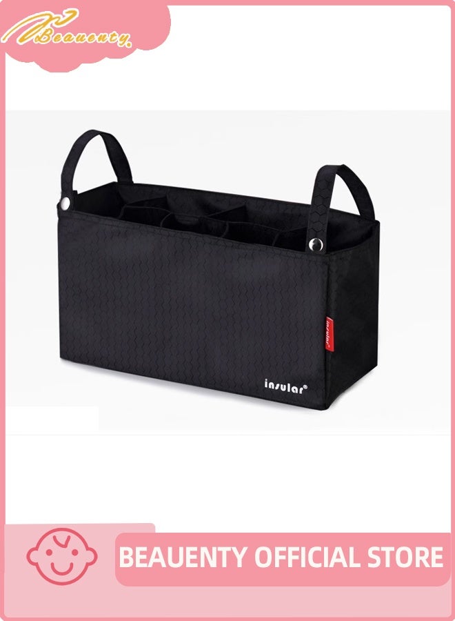 بيوينتي حقيبة الحفاضات ، متعددة الوظائف الكبيرة القدرة عربة معلقة حقيبة - أمي حقيبة الظهر للطفل الأساسيات ، منظم تخزين السفر - Image 2