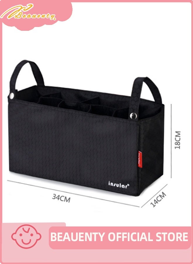 بيوينتي حقيبة الحفاضات ، متعددة الوظائف الكبيرة القدرة عربة معلقة حقيبة - أمي حقيبة الظهر للطفل الأساسيات ، منظم تخزين السفر - Image 3