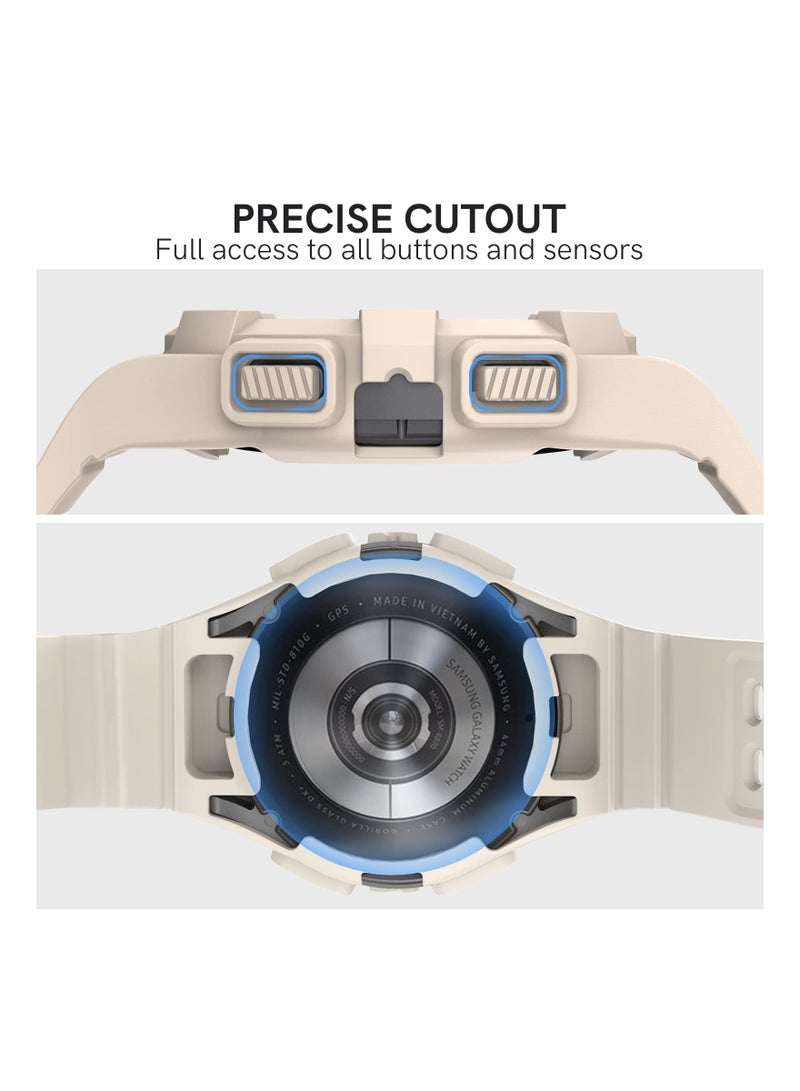 Y&D Band with Case Compatible Galaxy Watch 5 44mm, for 4 44mm Case, Shockproof Sport TPU Replacement Strap  - Image 3