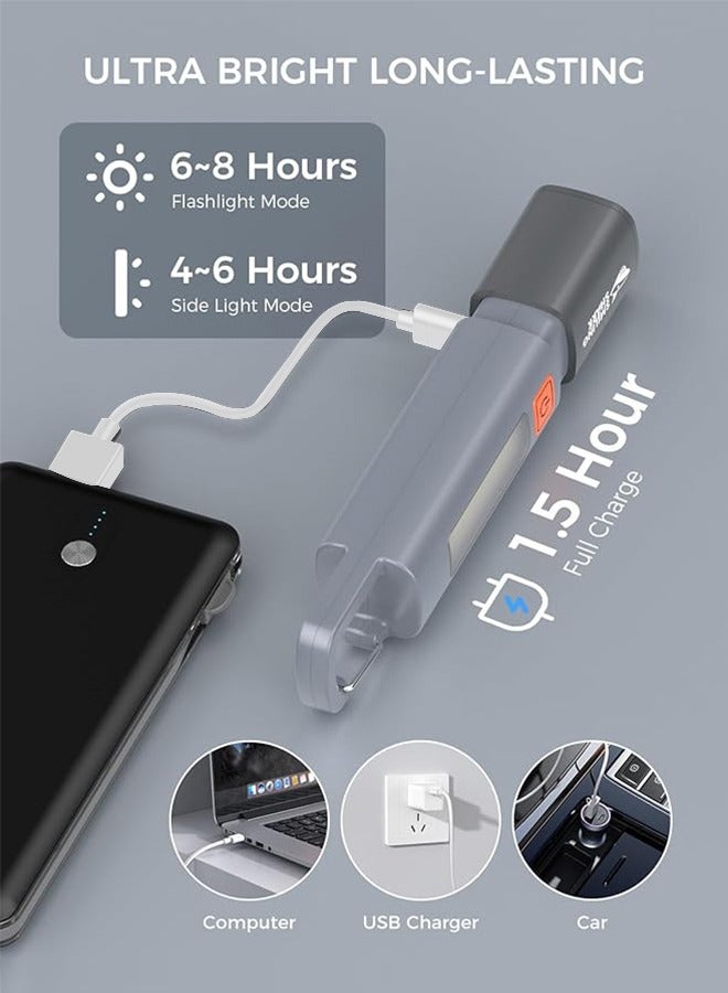 Camping Light Multifunctional flashlight that integrates Torch light rechargeable camping light  reading light  flashlight - Image 5