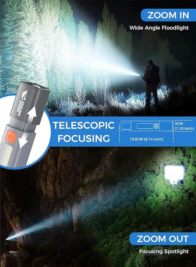 Camping Light Multifunctional flashlight that integrates Torch light rechargeable camping light  reading light  flashlight - Image 3