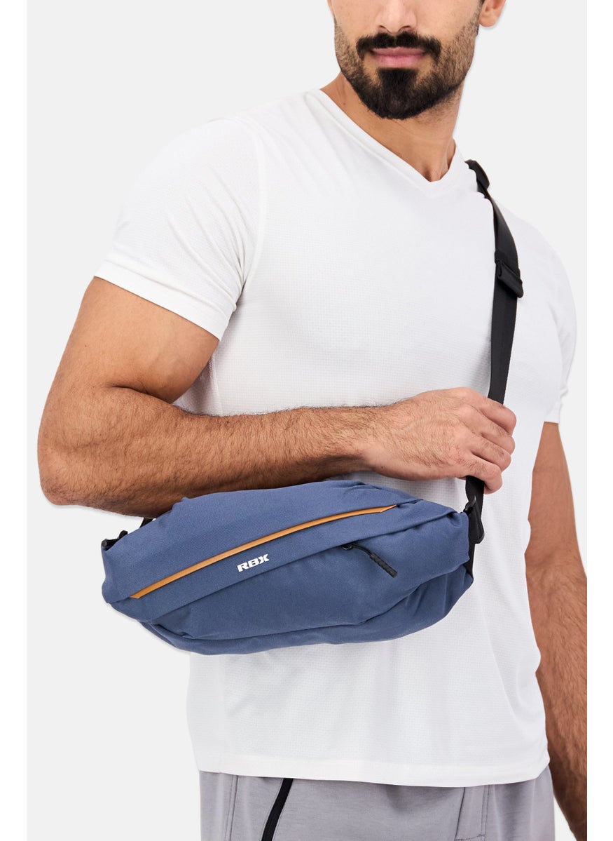 RBX - Men Brand Logo Fanny Pack 17 H x 38 L x 6 W cm, Blue/Black - Image 1