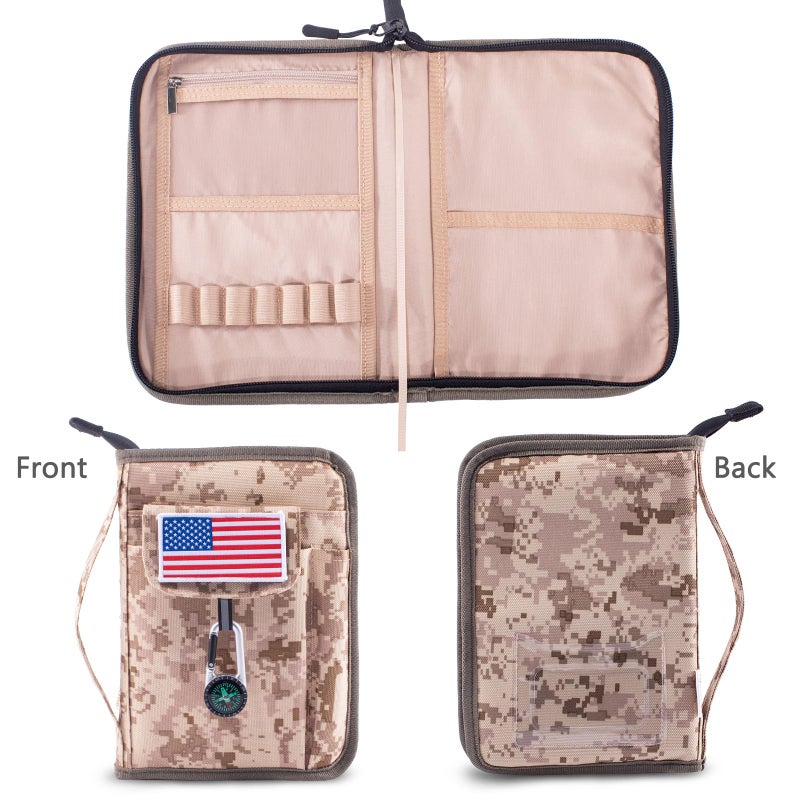 Aplufine Handbook Book Cover Compatible with BoyScoouts Handbook with Amercan Flag Patch and Compass - Book Sleeve - Handbook Protector for Boys Girls - Image 4