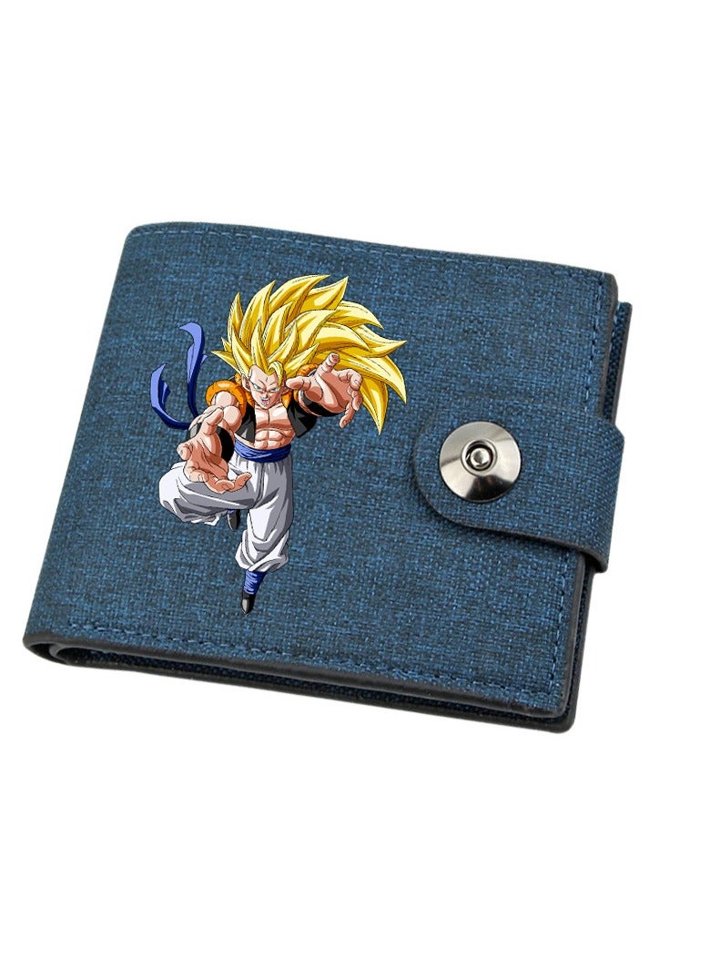 KUYING Anime Dragon Ball Short Wallet Snap Wallet 