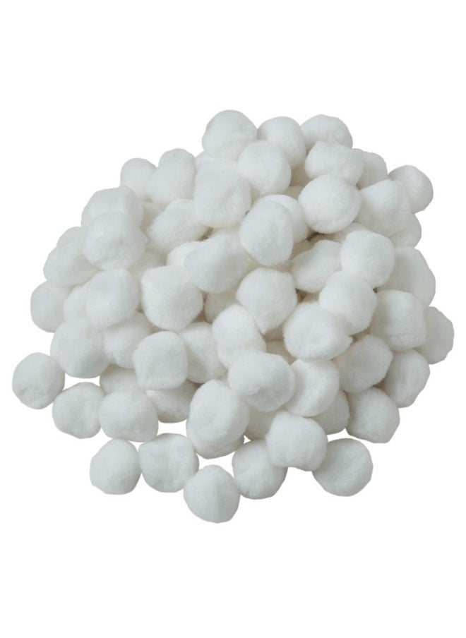 Creativity Street Pom Pons 100Piece X 1 Inch White  - Image 1