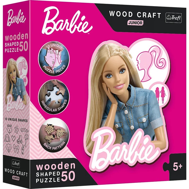 Trefl - Wood Craft Junior Beautiful Barbie 50 Pieces - 20201 - Image 1