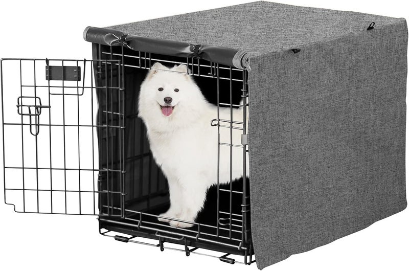 إكس-زون بيت غطاء لقفص الكلاب ذو البابين من X-ZONE PET - مصنوع من البوليستر (يناسب القفص السلكي بأحجام 24، 30، 36، 42، 48 بوصة) - Image 1