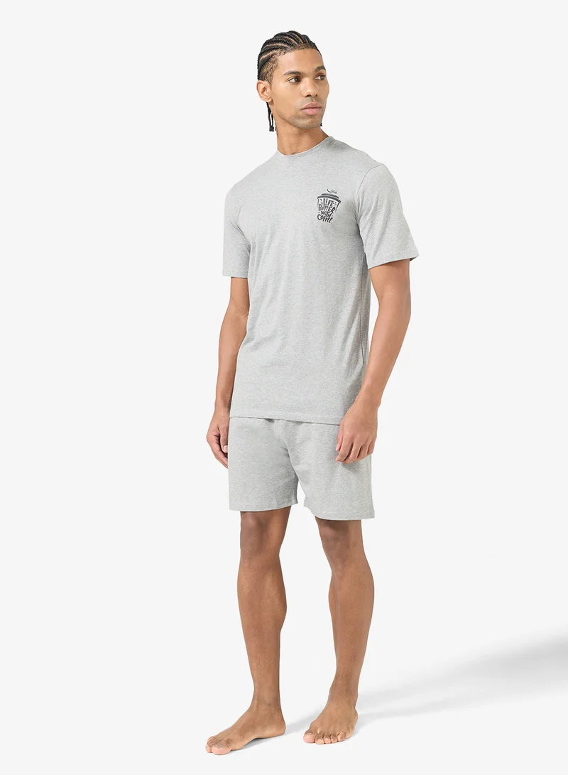 سفنتي فايف طقم بيجامة تيشيرت وشورت